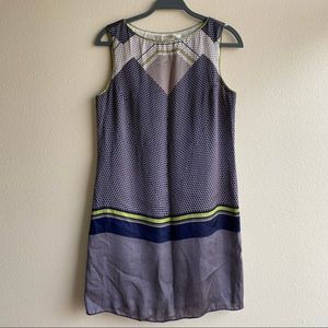 Max Studio Graphic Print Striped Polka Dot Sleeveless Tank Dress Sz. Medium